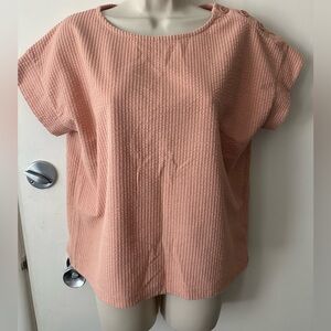 Madewell Women's Light Tan Textured Short Sleeve Tee